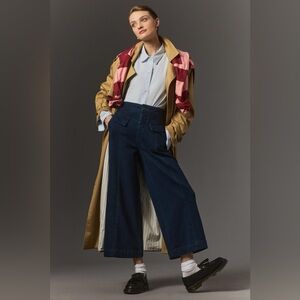 NWT Anthropologie PILCRO A-LINE UTILITY HIGH-RISE CROPPED JEANS - size 26